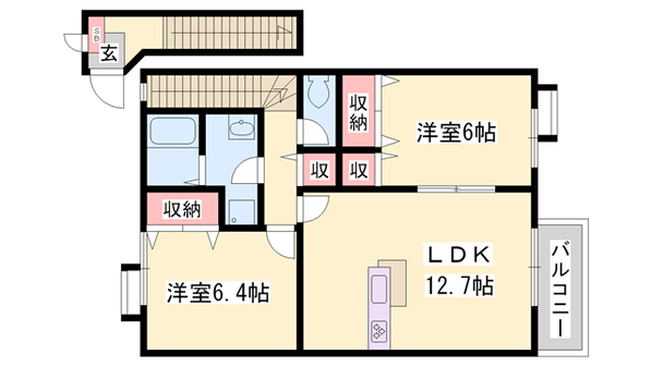 グランドゥールCの物件間取画像